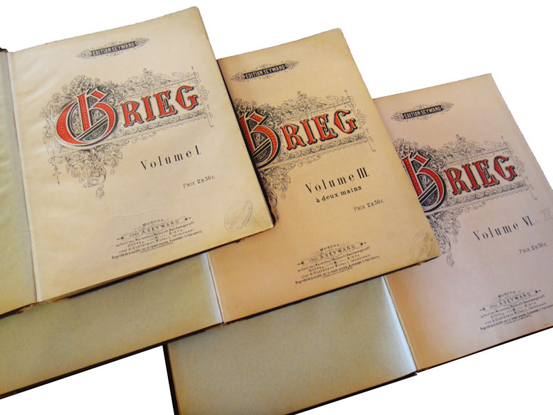Эдвард Григ, сочинения для фортепиано, ноты, Зейванг, обложка