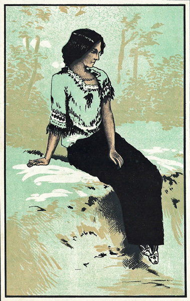 Индейская девушка, Гайавата, ноты, обложка, рисунок