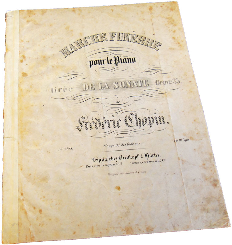 Траурный марш (похоронный) Шопена, первое издание Брейткопф и Гертельноты, обложка