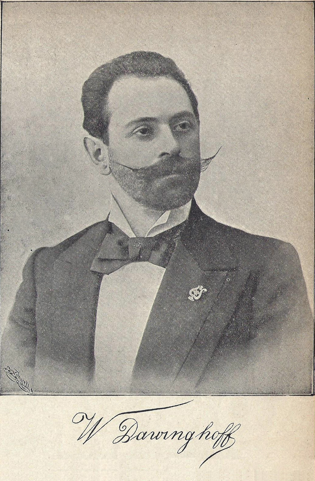 Владимир Давингоф, композитор, портрет и автограф